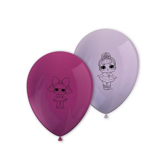 Latexové balonky LOL Surprise glitrový potisk 30 cm - 8 ks