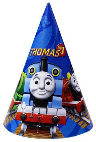 Party papírové čepičky Mašinka Tomáš 6 ks