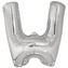 Foliové písmeno W stříbrné 100 cm - Amscan