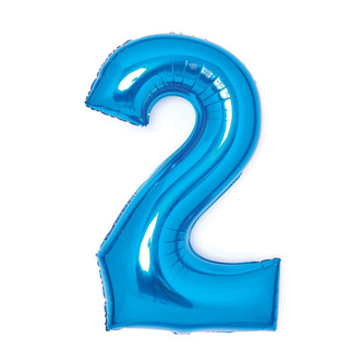 Foliová číslice - modrá 2 - 66 cm