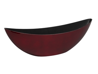 Červený plastový květináč loďka 13x12,5x39 cm