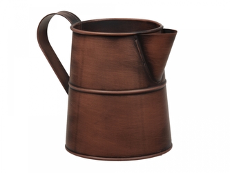 Plechový květináč staroměděný 16x12x14 cm