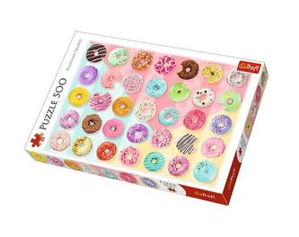 Puzzle Donuts koblihy 500 dílků 48x34cm v krabici 40x27x4,5cm