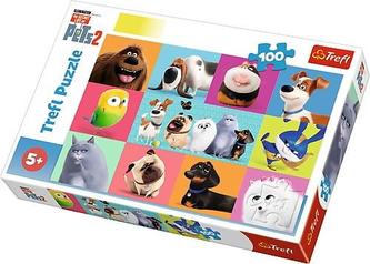 Puzzle Tajný život mazlíčků 100 dílků 41x27,5cm v krabici 29x19x4cm