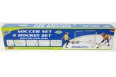 Branka fotbal + hokej 2v1 s doplňky plast v krabici 75x17x9cm