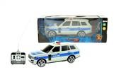 Auto RC policie plast 25cm na dálkové ovládání na baterie se světlem se v krabici 28x11x10cm