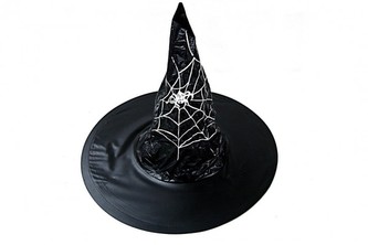 Klobouk čarodějnický dospělý průměr 45cm karneval