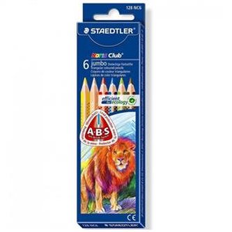 Kredki Noris Club triplus jumbo, grube trójkątne, 6 kol S 128 NC