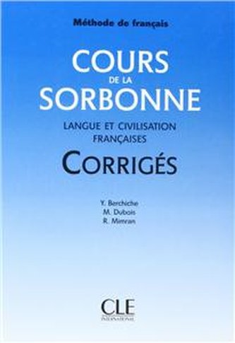 Cours de la Sorbonne livret de corriges