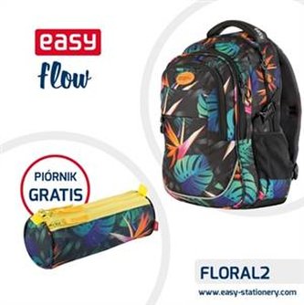 Plecak szkolny. młodzieżowy czarny z motywem  Easy piórnik GRATI