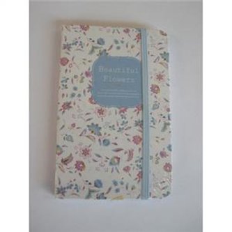 Notes A6-4 Beautiful Flowers Niebieski
