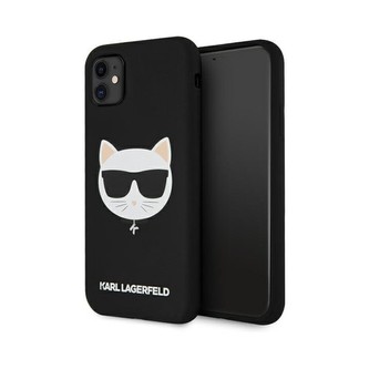 Karl Lagerfeld Choupette Head silikonový kryt iPhone 11 černý