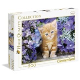 Clementoni Puzzle Kotě v květinách / 500 dílků