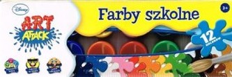 Farby szkolne 12 kol. Disney Art Attack