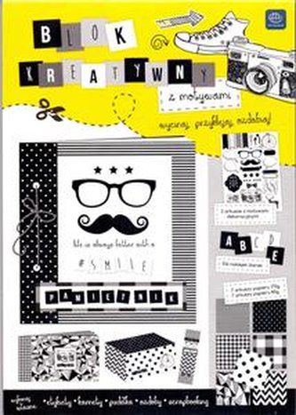 Blok reatywny z naklejkami  black&white;
