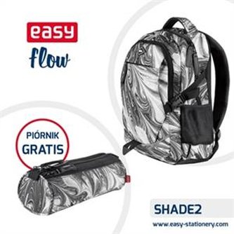 Plecak szkolny. młodzieżowy biało-czarny Easy piórnik GRATIS