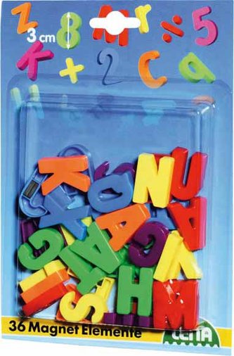 Magnetická písmena velká 30mm 36ks na kartě