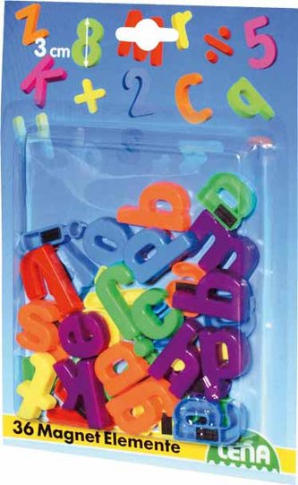 Magnetická písmena malá plast 30mm 36ks na kartě