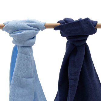 Bavlněné pleny New Baby 70x80 cm  2 ks světle modrá, granátová