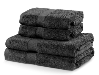 Set 100% bavlna CECIL 2x ručník 50x100 cm a 2x osuška 70x140 cm, tmavě šedá, 525 gr, Mybesthome