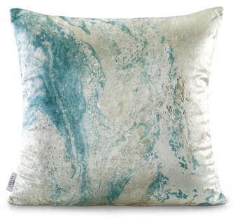 Polštář MARBELLA modrá/béžová 45x45 cm Mybesthome