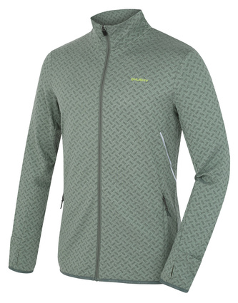 Pánská mikina na zip Astel M zelená - XL