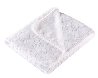 Dětská deka s hvězdičkami SURI bílá 80x90 cm Mybesthome