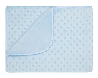 Dětská deka MAIA modrá MINKY 80x90 cm Mybesthome