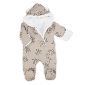 Zimní kojenecký overal Nicol Ella béžový - velikost 62 (3-6m)