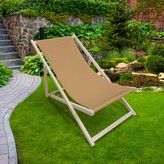 Zahradní skládací lehátko MATTI kávová 58x120 cm Mybesthome
