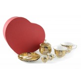 HOME ELEMENTS Porcelánový set - šapo sady, mléčenky a cukřenka - Klimt Adele