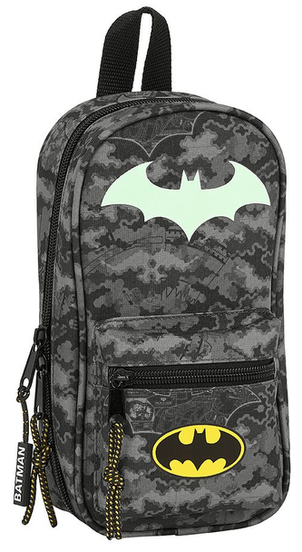Batoh s penály na tužky DC Comics|Batman: Night (12 x 23 x 5 cm) šedý polyester