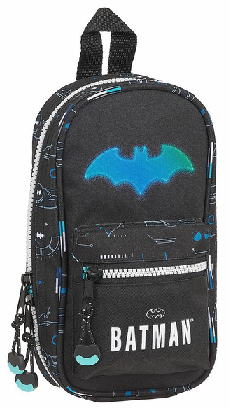 Batoh s penály na tužky DC Comics|Batman: Bat-Tech (12 x 23 x 5 cm) černý polyester