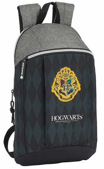 Jednoduchý mini batoh Harry Potter: Bradavice (objem 8,6 litrů|22 x 39 x 10 cm) černý polyester