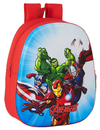 Dětský 3D batoh Marvel: Avengers (8,5 litrů|28 x 33 x 9 cm) červený polyester