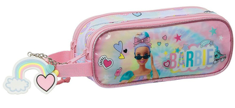 Dvojitý penál na tužky Barbie: Girl Power (21 x 8 x 6 cm)