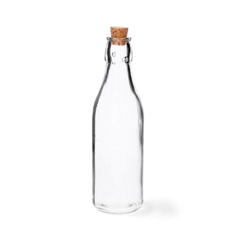 Láhev sklo  250ml  ROUND s korkem