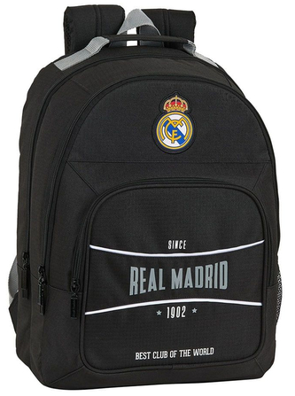 Školní batoh FC Real Madrid: 1902 (objem 22 litrů|32 x 42 x 16 cm) černý polyester