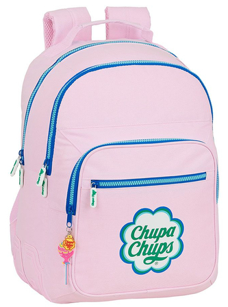 Školní batoh Chupa Chups: (objem 20 litrů|32 x 42 x 15 cm) růžový polyester