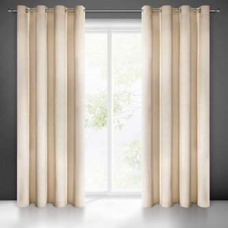 Dekorační velvet závěs VERMONT béžová 140x250 cm (cena za 1 kus) MyBestHome