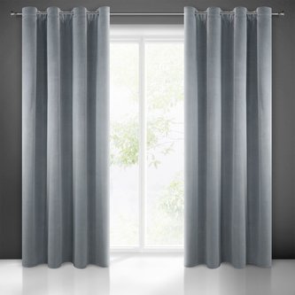 Dekorační velvet závěs ADELE RINGS stříbrná 140x250 cm (cena za 1 kus) MyBestHome