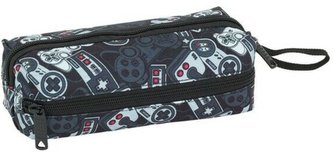Square penál na tužky s 3 zipy Gamers: Welcome (21 x 8 x 7 cm)