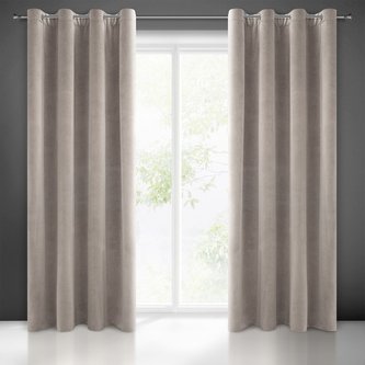 Dekorační velvet závěs ADELE RINGS béžová 140x250 cm (cena za 1 kus) MyBestHome