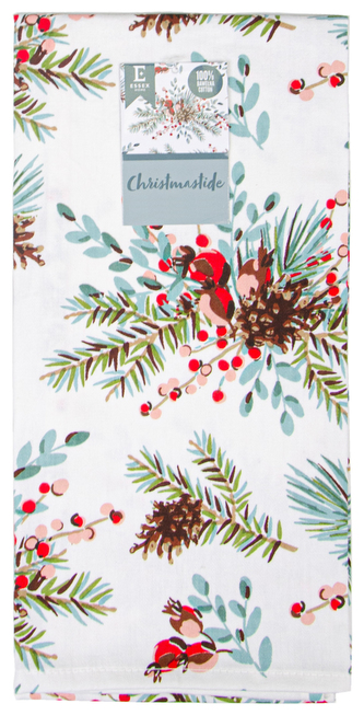 Utěrka CHRISTMASTIDE větvička zimní motiv B 100% bavlna, 45x65 cm Essex