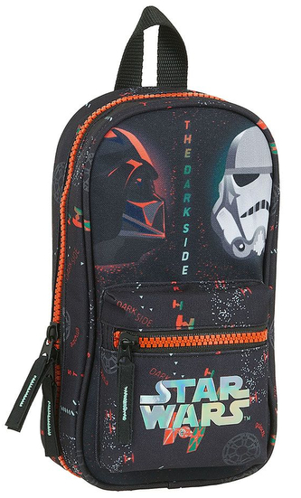 Batoh s penály na tužky Star Wars|Hvězdné války: The Dark Side (12 x 23 x 5 cm) černý polyester