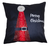 Polštář XMAS MIRACLE černá/červená 40x40 cm mikrovlákno  ESSEX