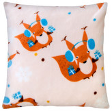 Polštář X-MAS FRIENDS veverka se sluchátky, mikrovlákno 40x40cm, Essex