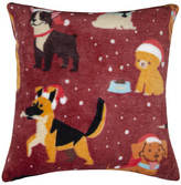 Polštář WINTER FELLOWS červená 40x40cm mikrovlákno Essex