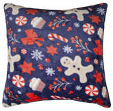 Polštář FESTIVE VIBES modrá 40x40cm mikrovlákno Essex