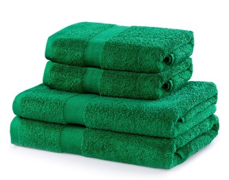 Set 100% bavlna CECIL 2x ručník 50x100 cm a 2x osuška 70x140 cm, zelená 525 gr, Mybesthome